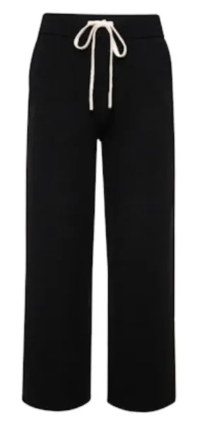 Monrow Light Soft Knit Pants With Contrast Piping