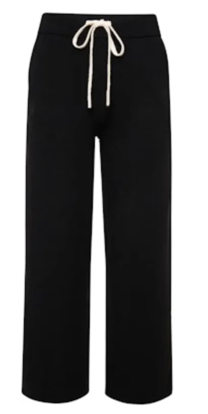 Monrow Light Soft Knit Pants With Contrast Piping