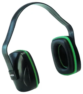 MSA 10004293 Ear Muffs, 22 dB NRR, Plastic, Black/Green :CD 1: QUANTITY: 1