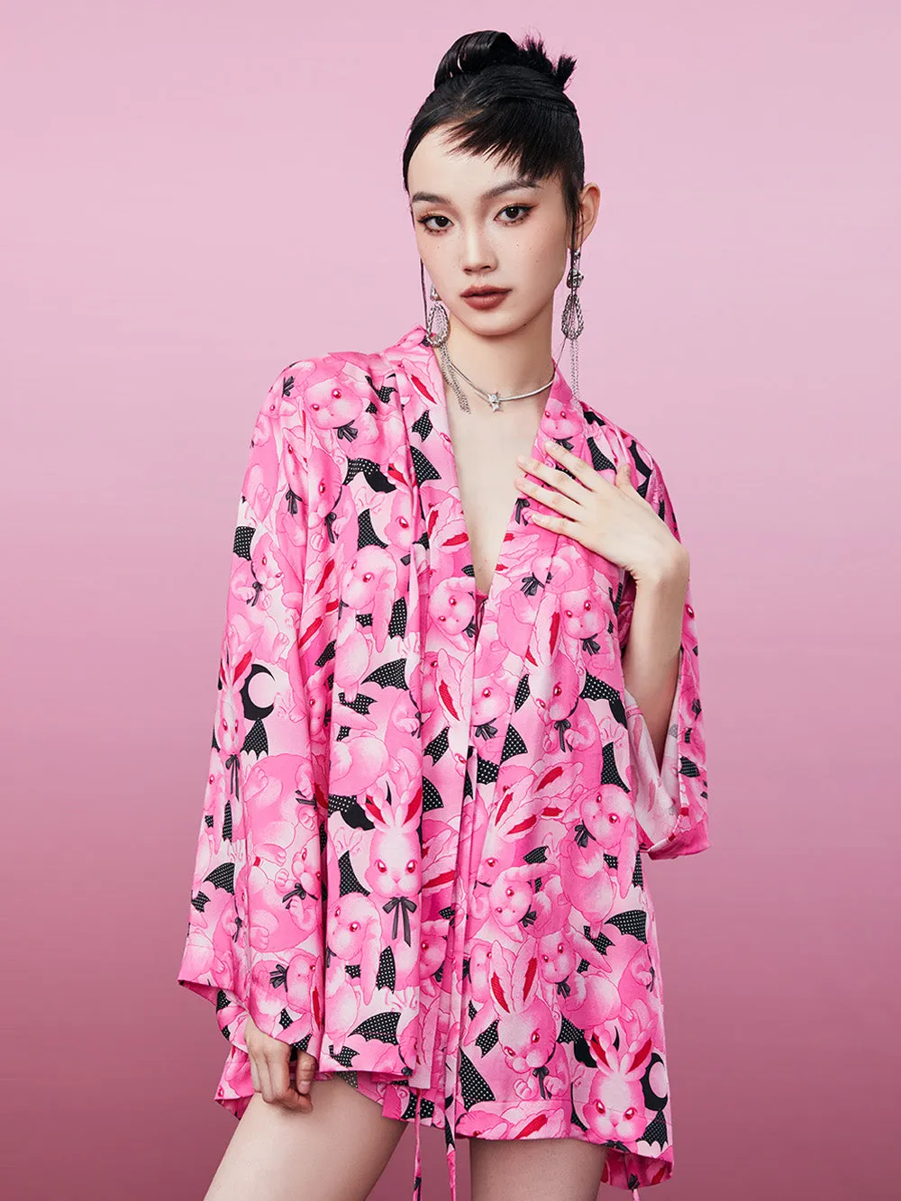 MUKZIN Fashionable Cute Pink Pajamas Set