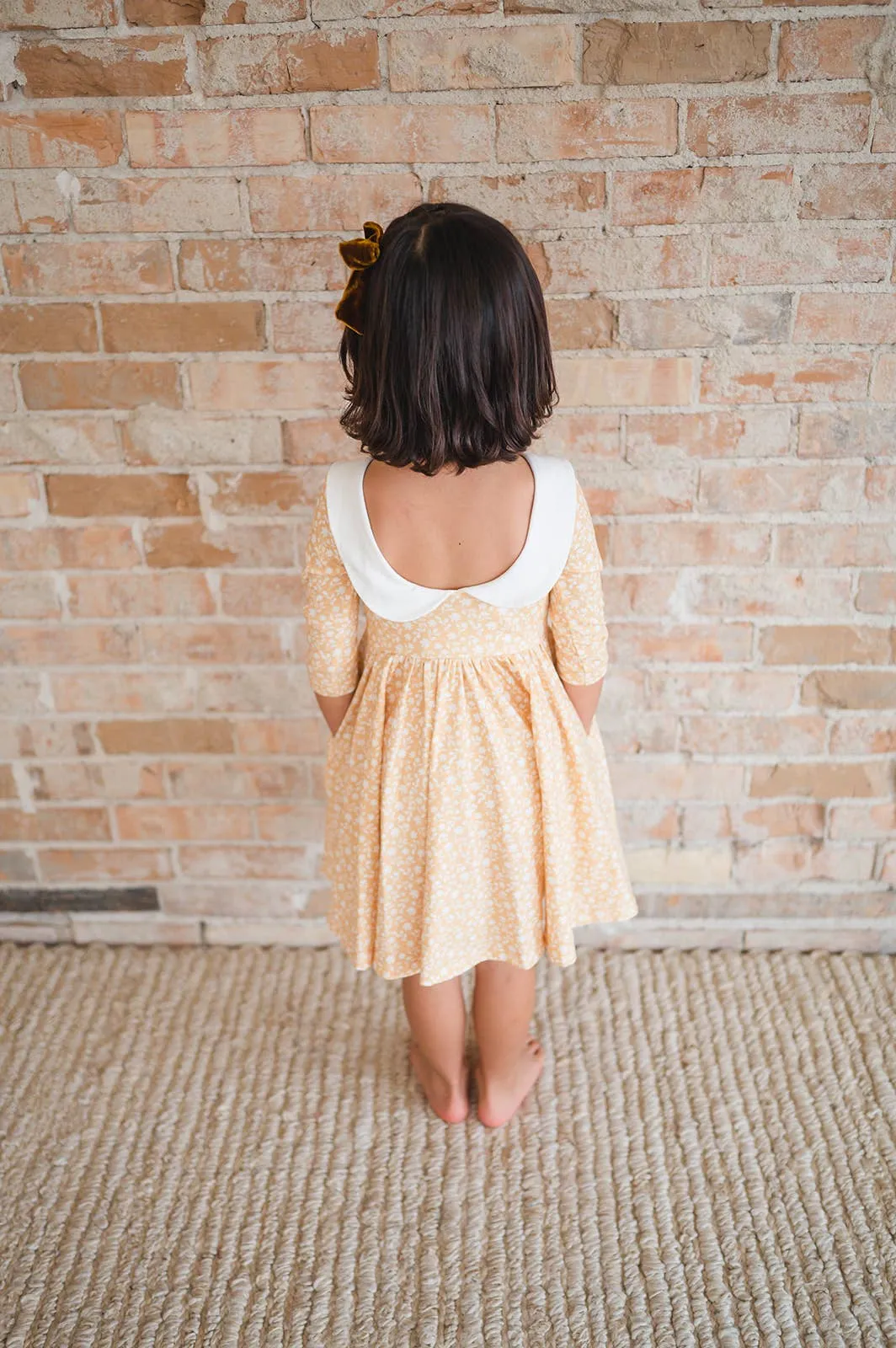 Ollie Jay Rubina Twirl Dress in Custard Floral