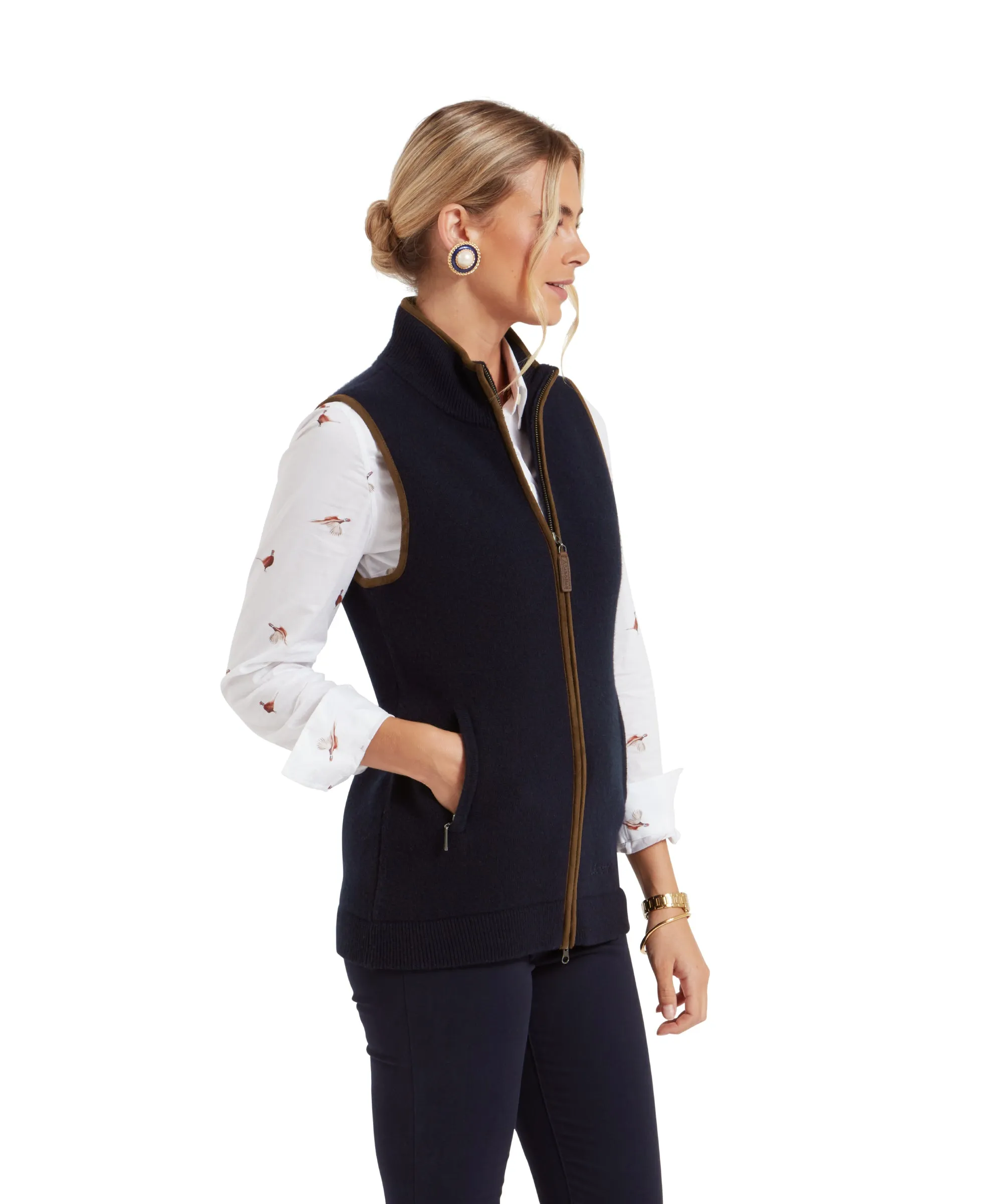 Orkney Merino Gilet - Navy