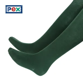 Pex Sunset 2 Pair Pack Cotton Rich Bottle Green Tights