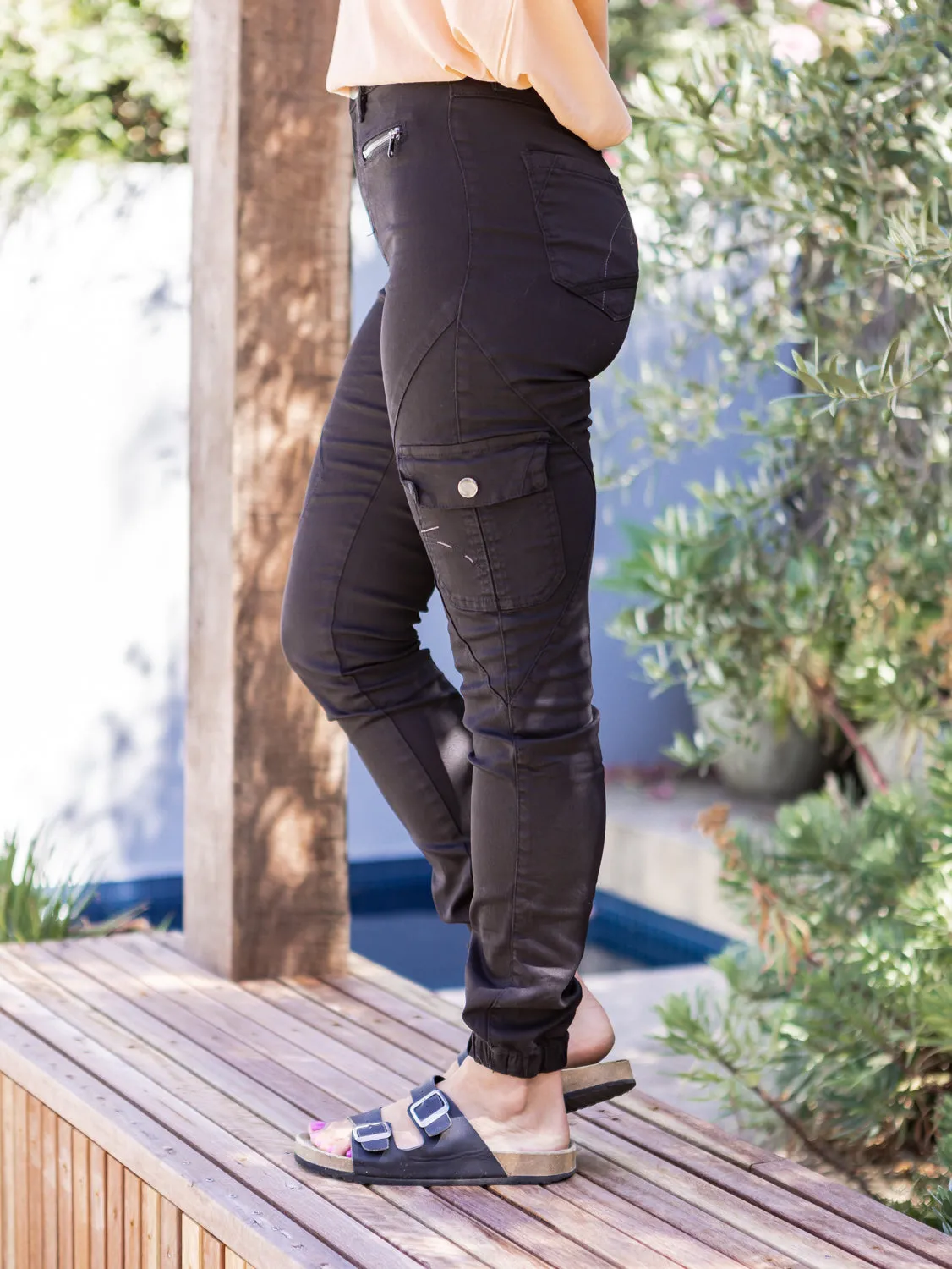 Piper High Waist Joggers - Black