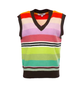 PIQUE STITCH STRIPED VEST