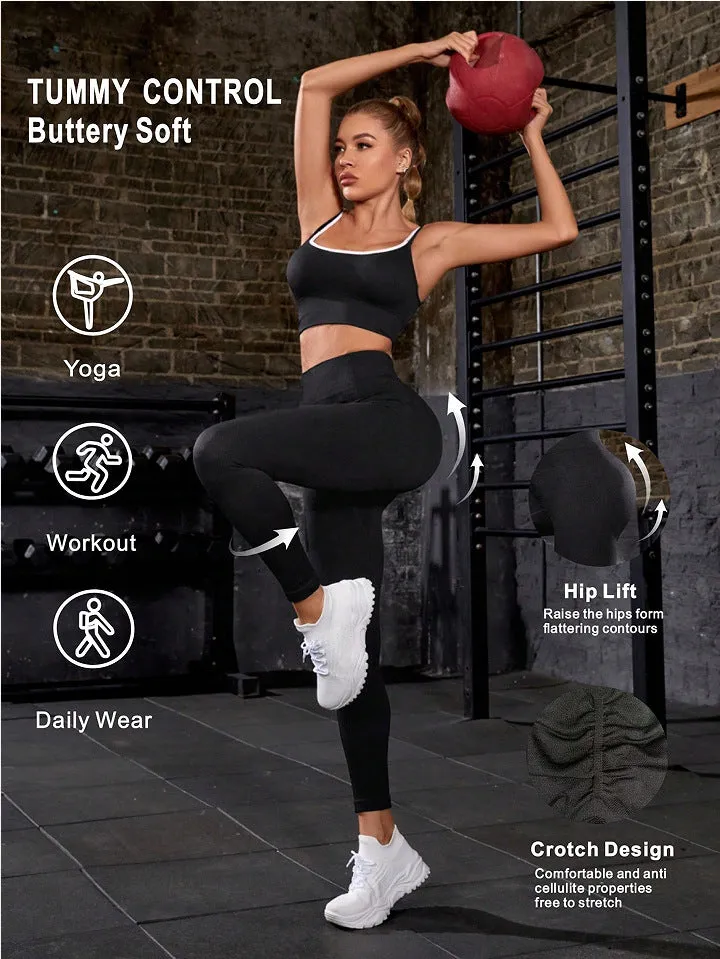 Popular Yoga Trousers Running Workout Pants High Waist Hip Lift Fitness Yoga Pants