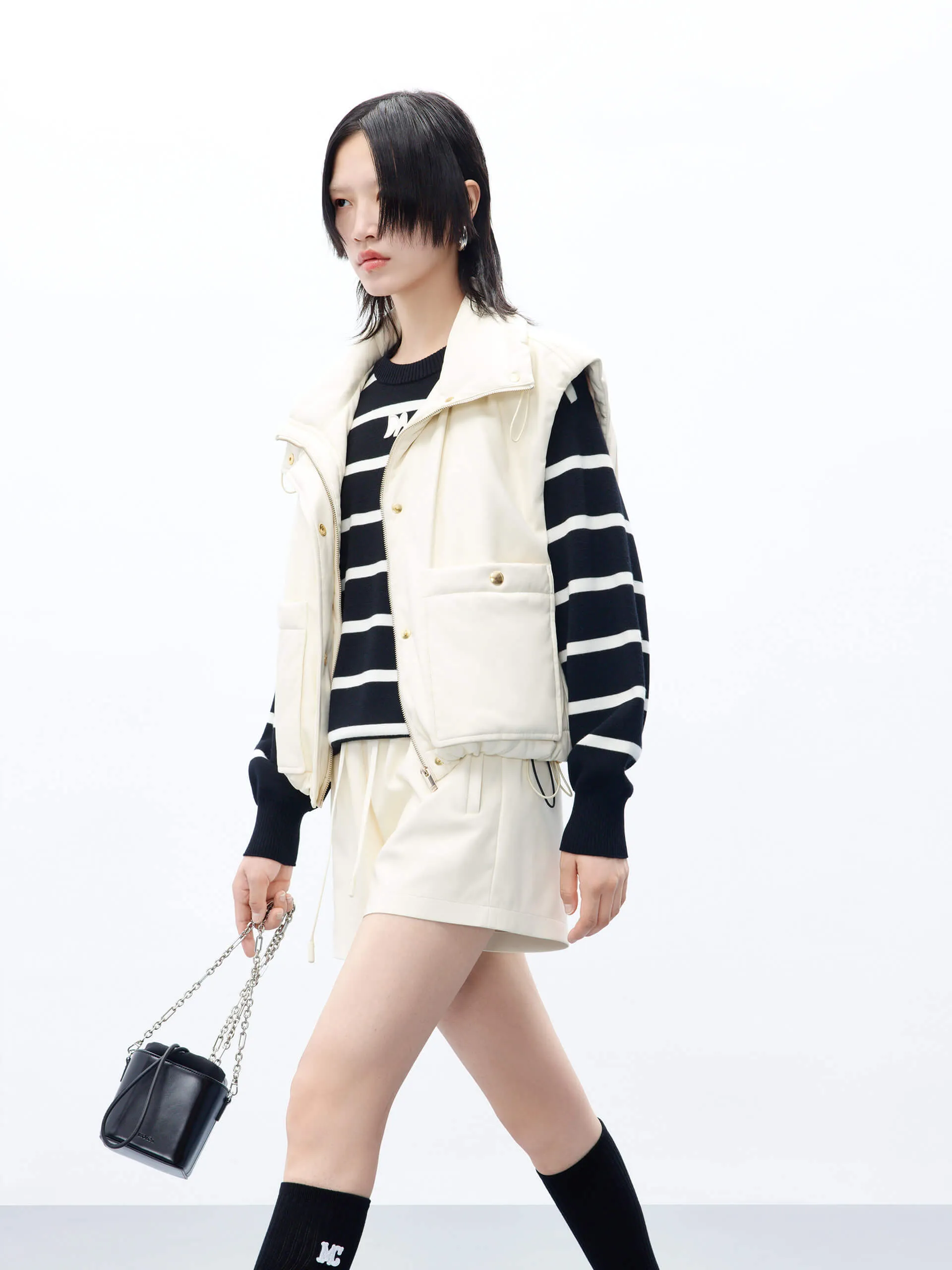 PU Leather Puffer Vest