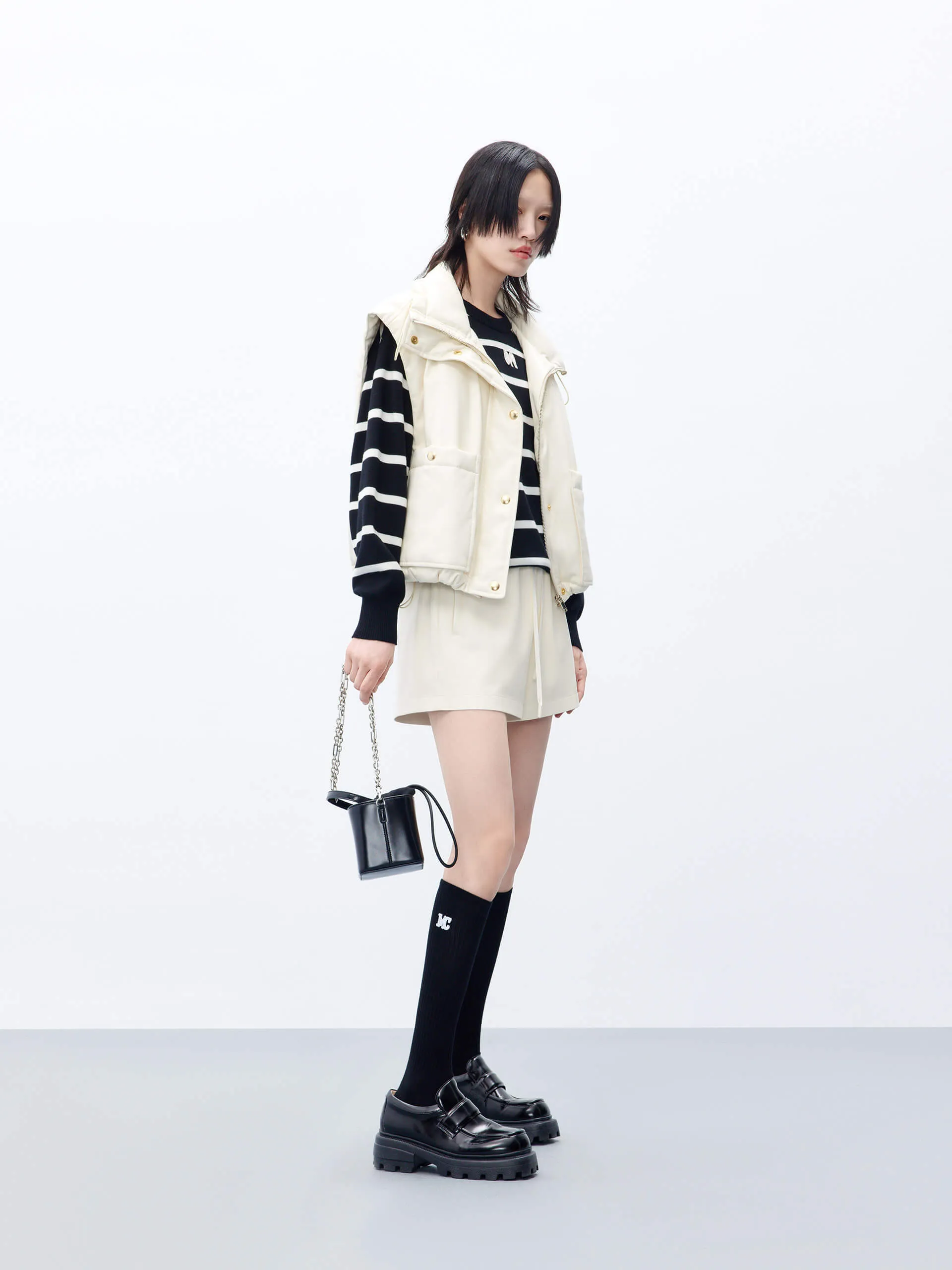 PU Leather Puffer Vest