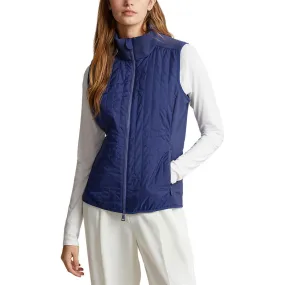 RLX Ralph Lauren Women's Quilted Hybrid Full Zip Vest - Beach Royal