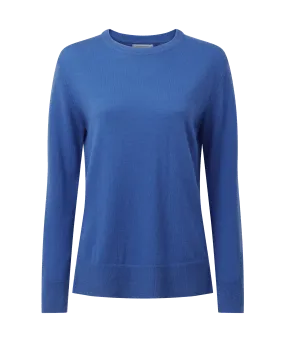 Rose Merino Jumper - Mykonos Blue