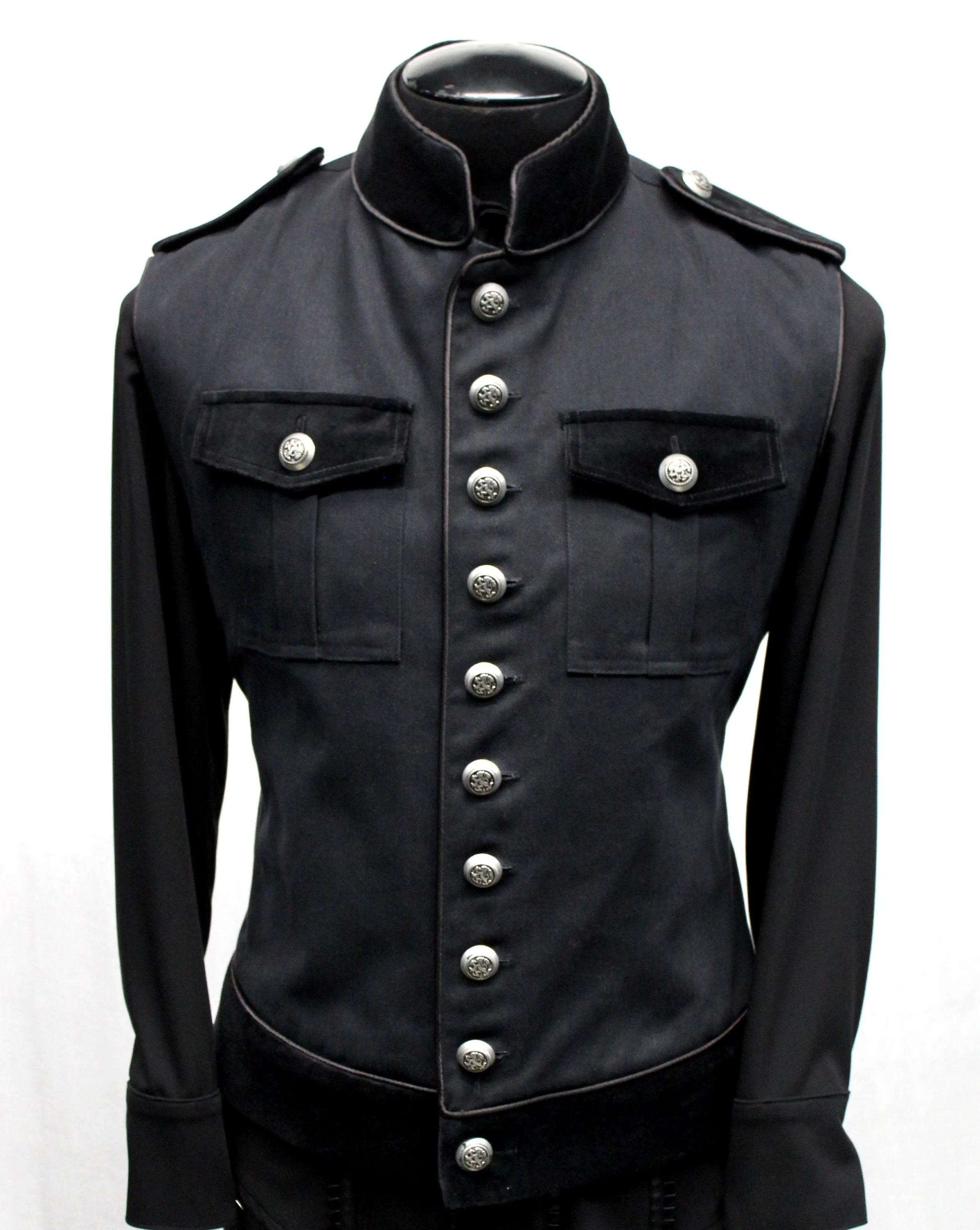 ROYAL MARINE VEST - Black Denim