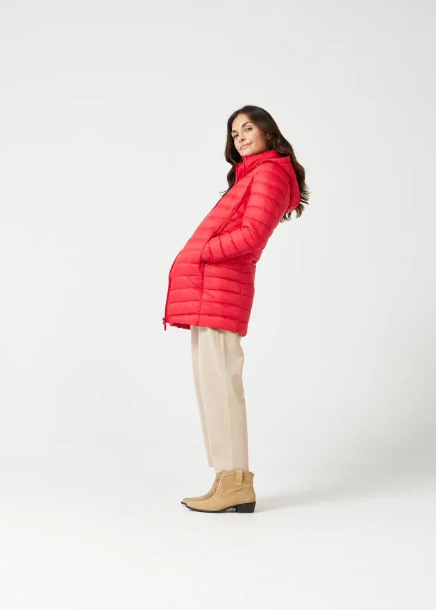 Scarlet Duck Down Puffer Coat