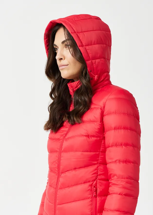 Scarlet Duck Down Puffer Coat