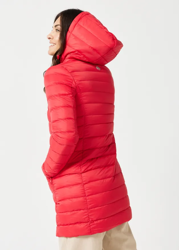 Scarlet Duck Down Puffer Coat