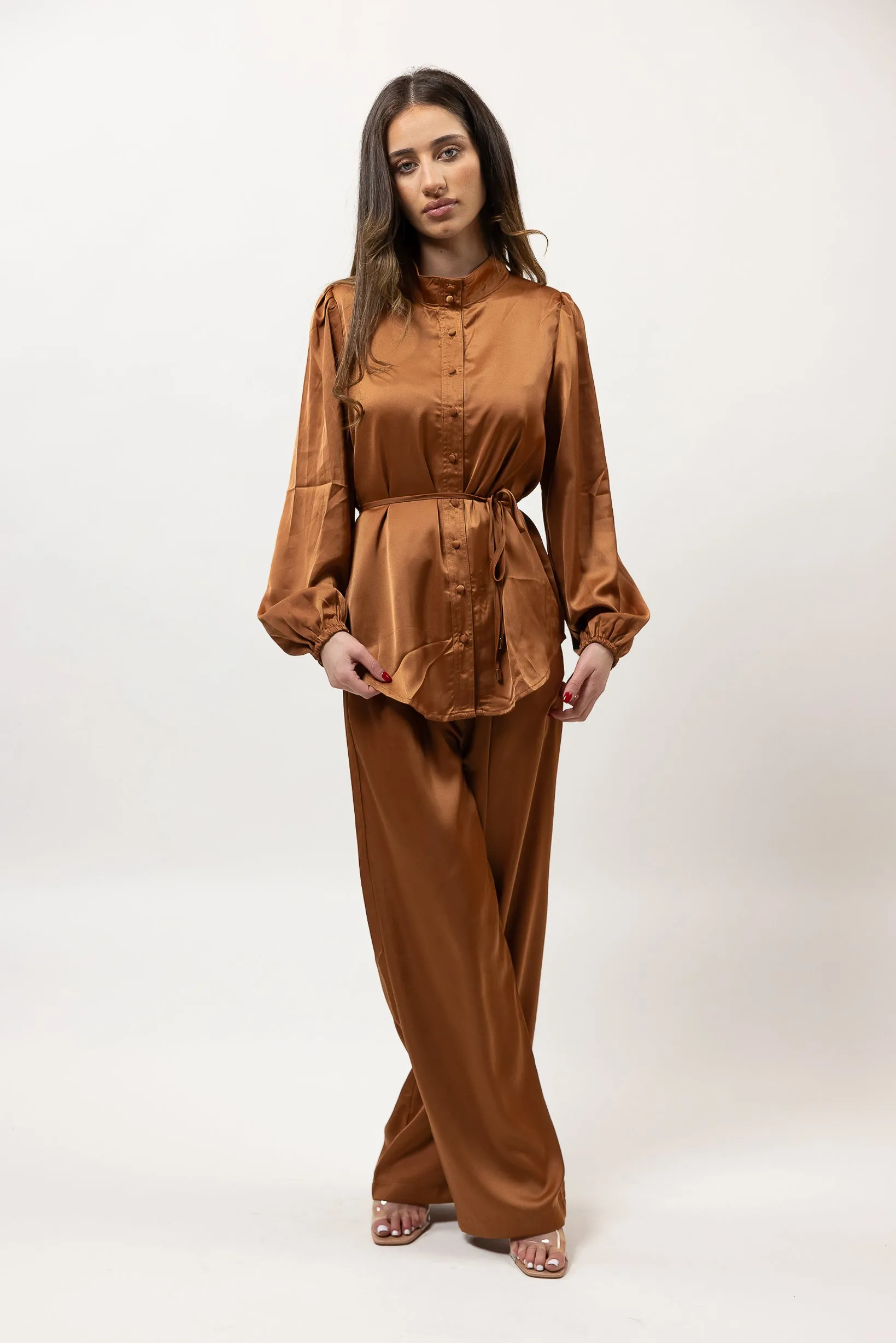 Sera Satin Wide Leg Pants