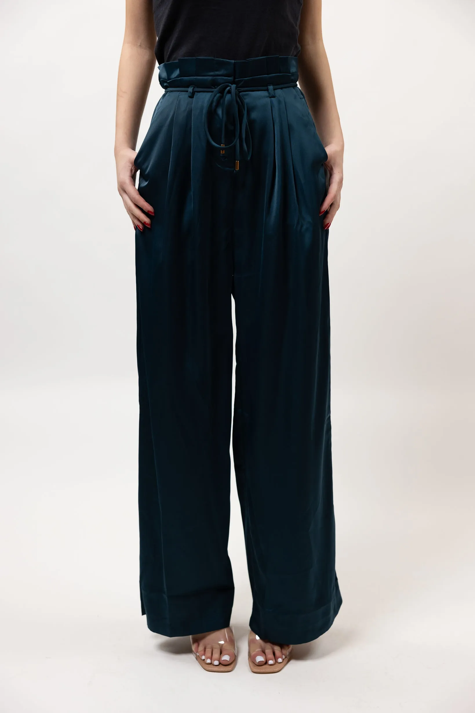 Sera Satin Wide Leg Pants