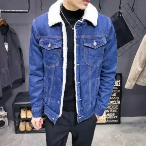 Sherpa Lined Denim Jacket Button Down