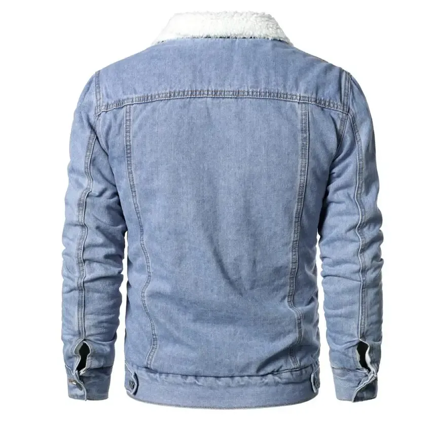 Sherpa Lined Denim Jacket Button Down