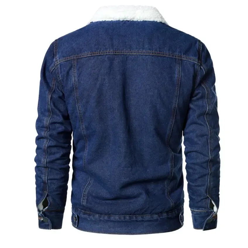 Sherpa Lined Denim Jacket Button Down