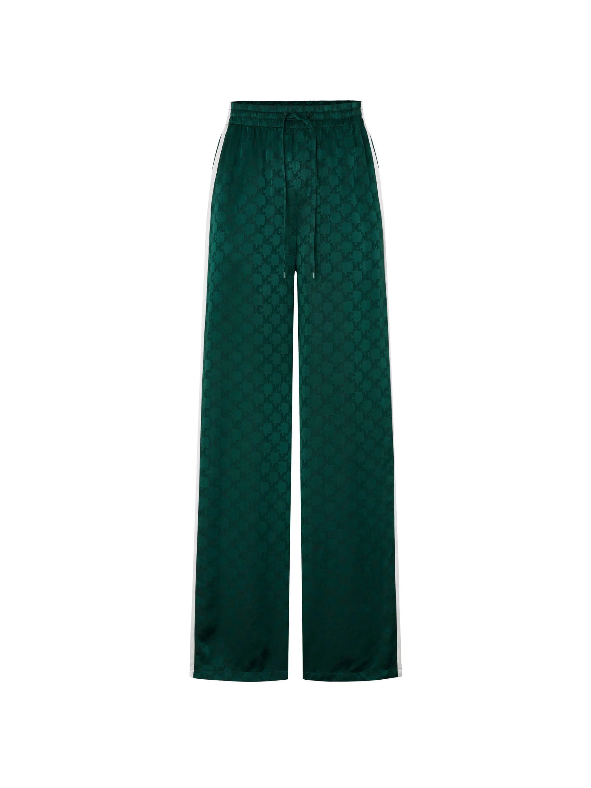 Silk Blend Contrast Pants