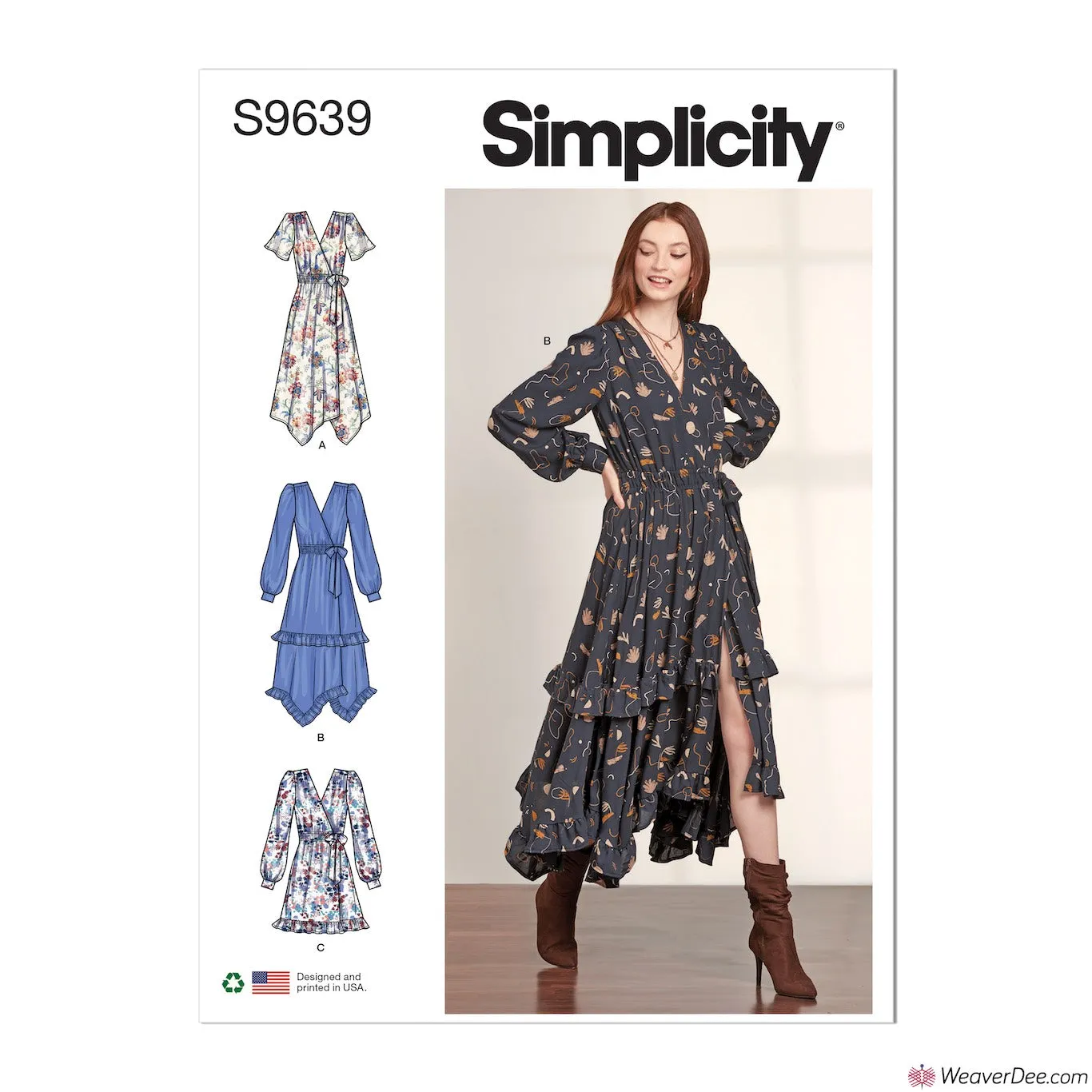 Simplicity Pattern S9639 Misses' Midi Wrap Dress