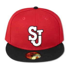 ST. JOHNS REDSTORM (RED) NEW ERA 59FIFTY FITTED (AIR JORDAN 5 RETRO RAGING BULL))