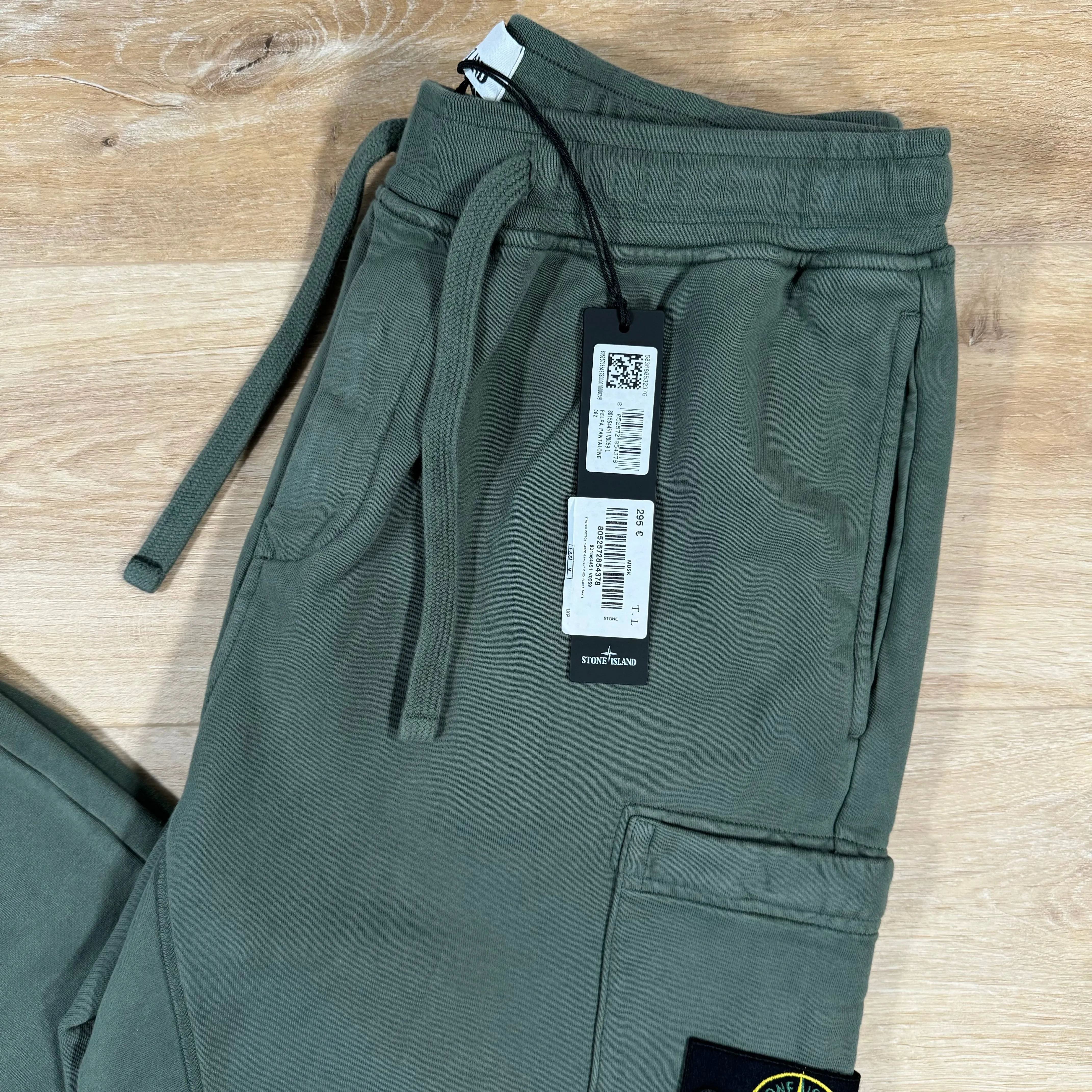 Stone Island Regular Fit Cargo Sweatpants in Musk