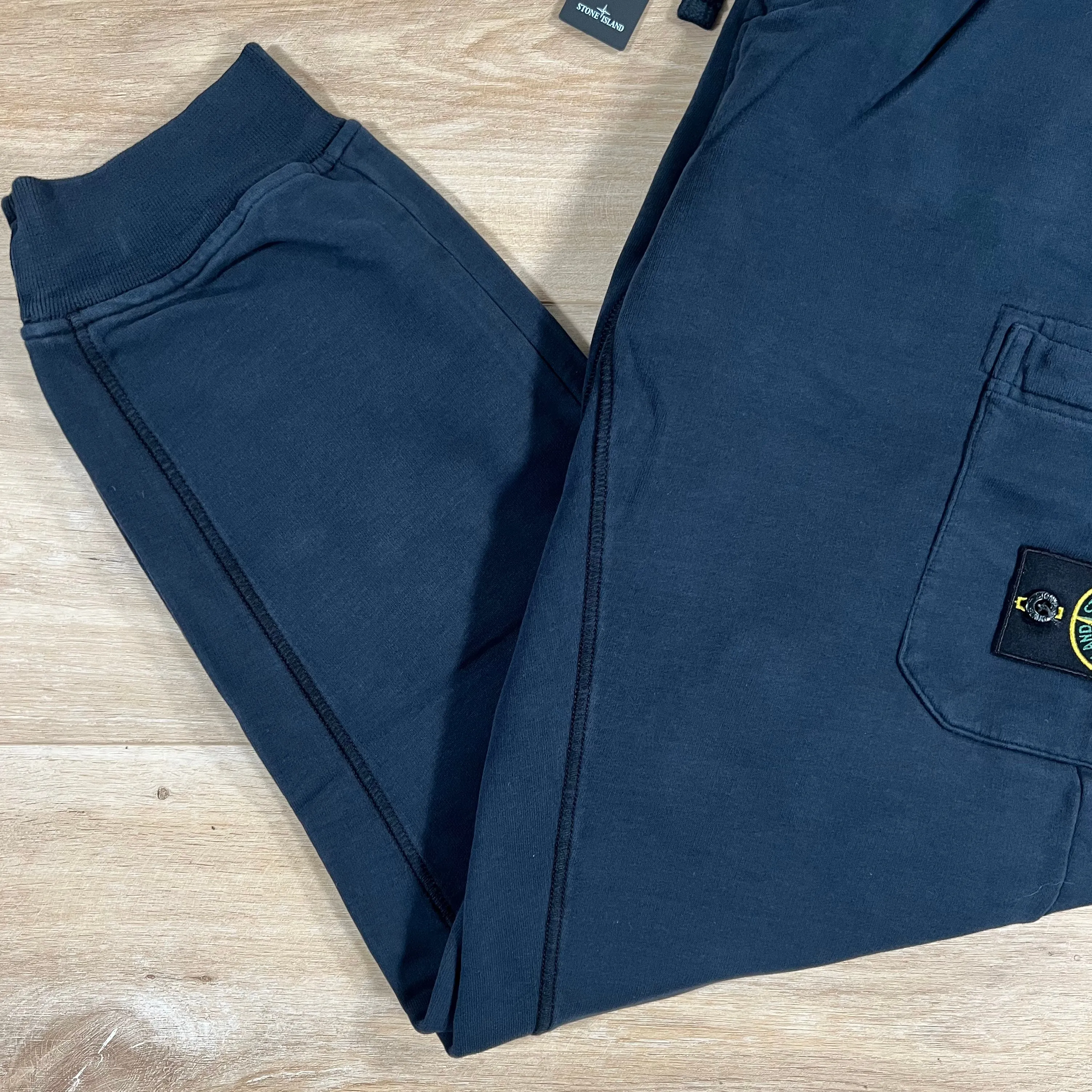 Stone Island Slim Fit Cargo Sweatpants in Navy