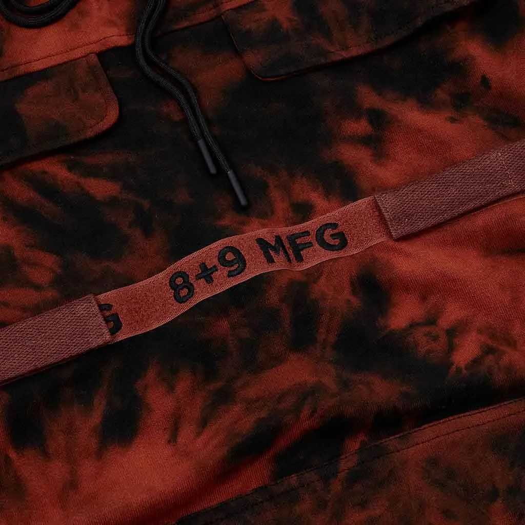 Strapped Up Slim Fleece Hoodie Tie Dye