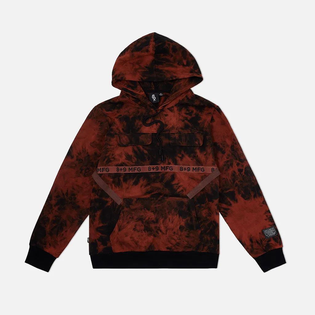 Strapped Up Slim Fleece Hoodie Tie Dye