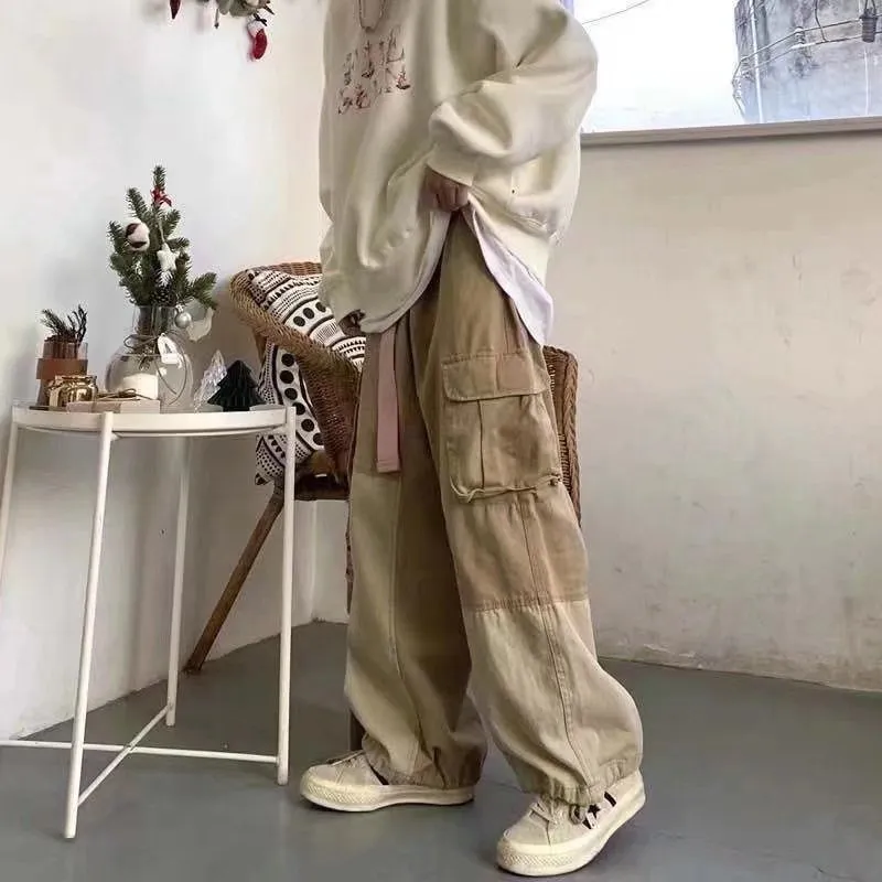 Streetwear Baggy Cargo Pants Men Spring Autumn Vintage Loose Casual Joggers Big Pocket Oversize Women's Pants