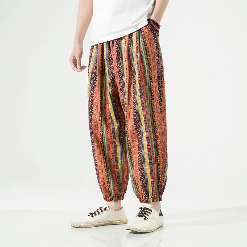 Streetwear Spring Summer Baggy Men's Pants Harajuku Casual Printing Jogger Pants Wide Leg Oversize Trousers For Men