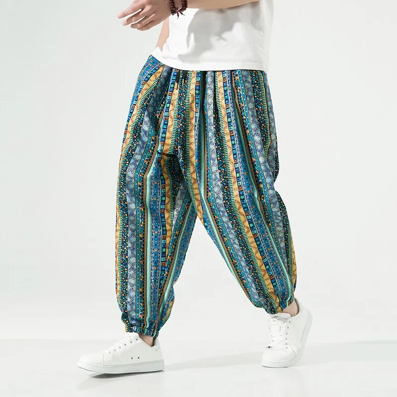 Streetwear Spring Summer Baggy Men's Pants Harajuku Casual Printing Jogger Pants Wide Leg Oversize Trousers For Men