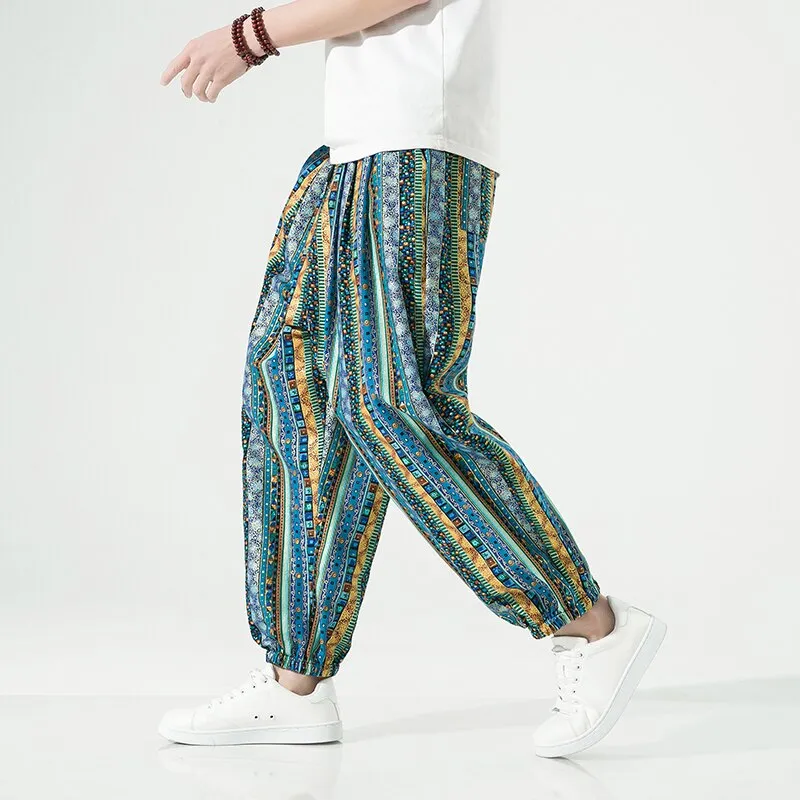 Streetwear Spring Summer Baggy Men's Pants Harajuku Casual Printing Jogger Pants Wide Leg Oversize Trousers For Men