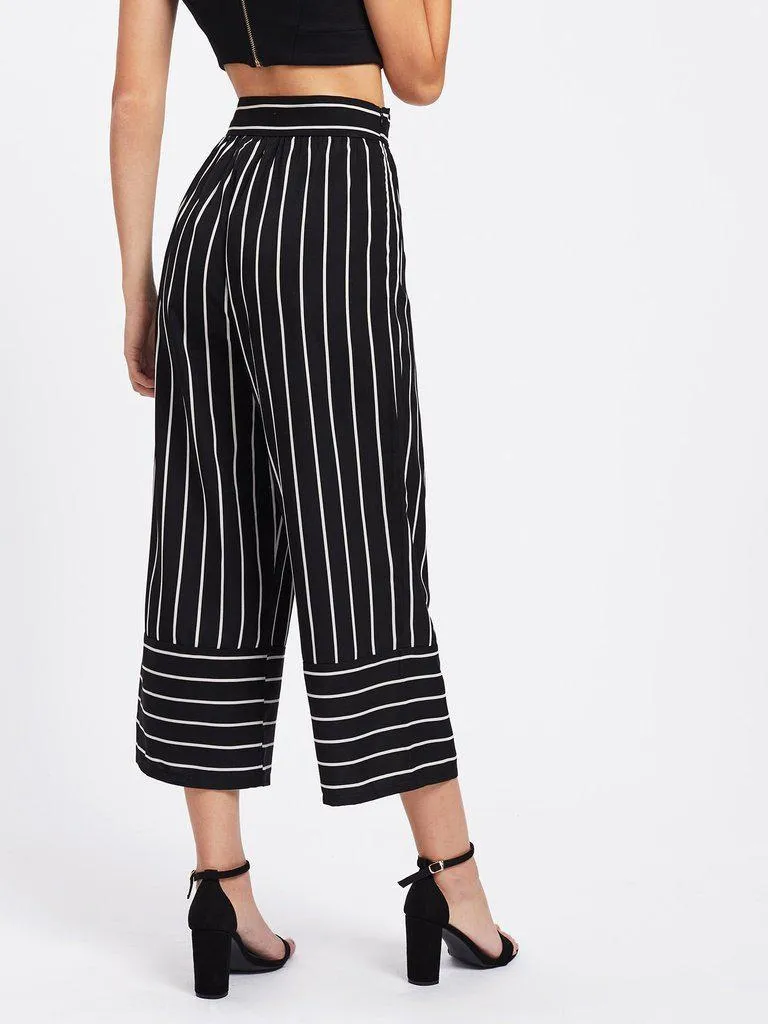 Striped Wide Leg Pants