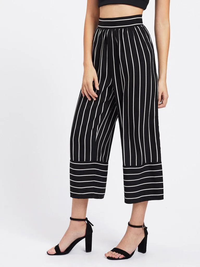 Striped Wide Leg Pants