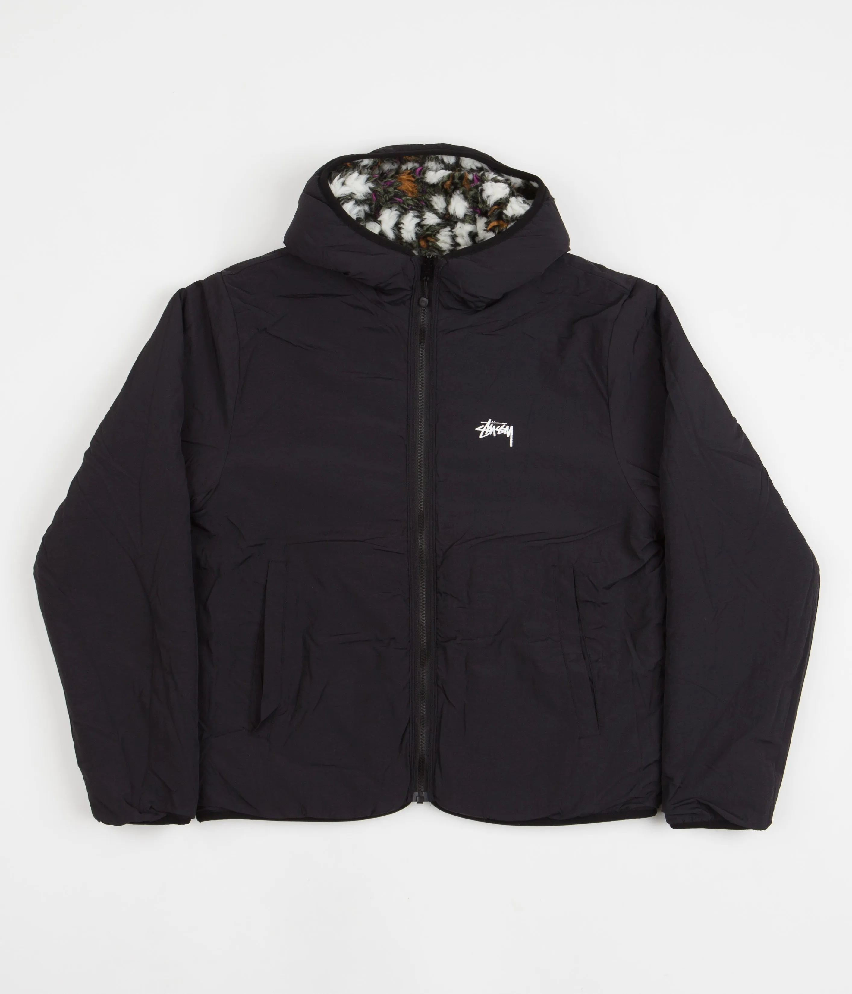 Stussy Pattern Sherpa Jacket - Natural