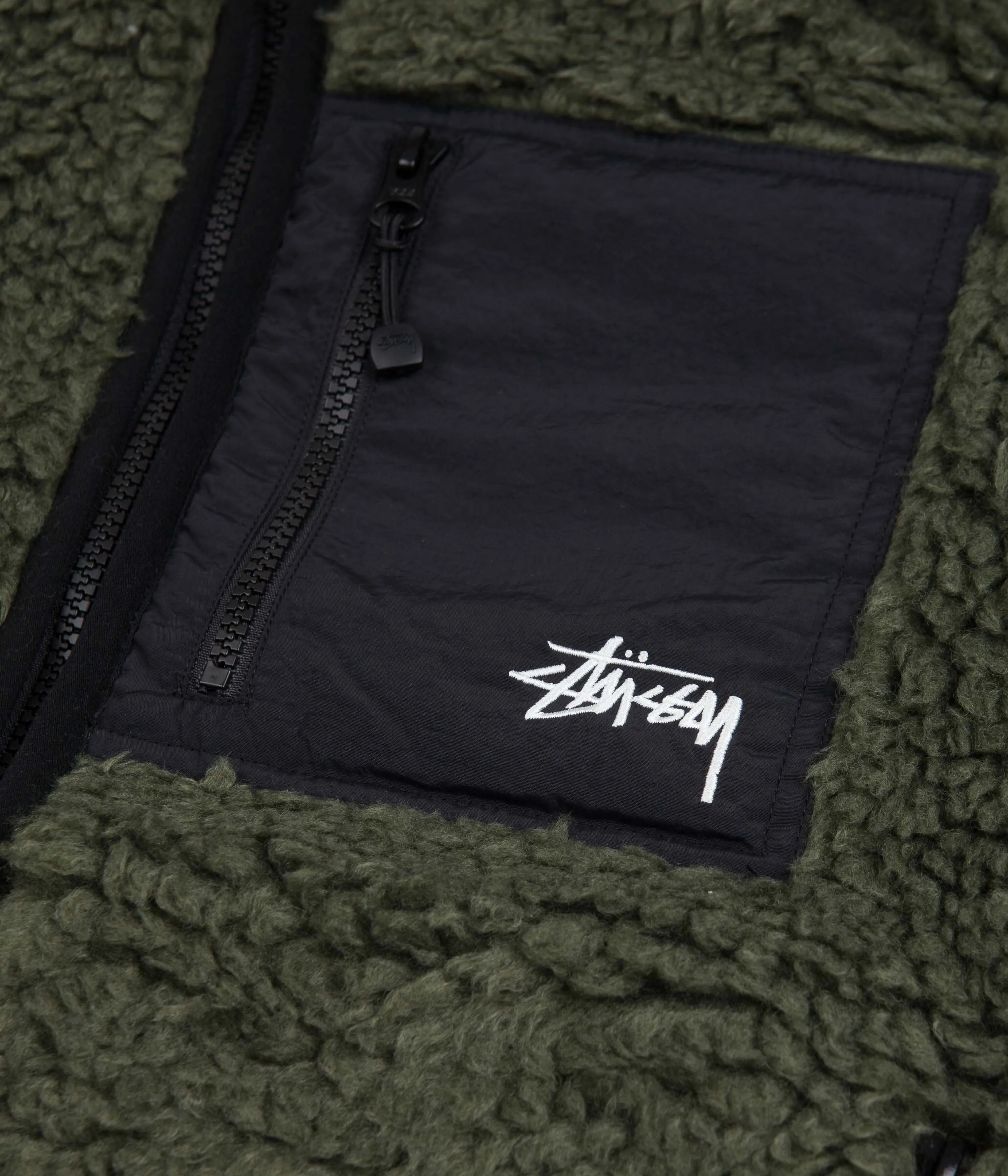 Stussy Sherpa Jacket - Olive