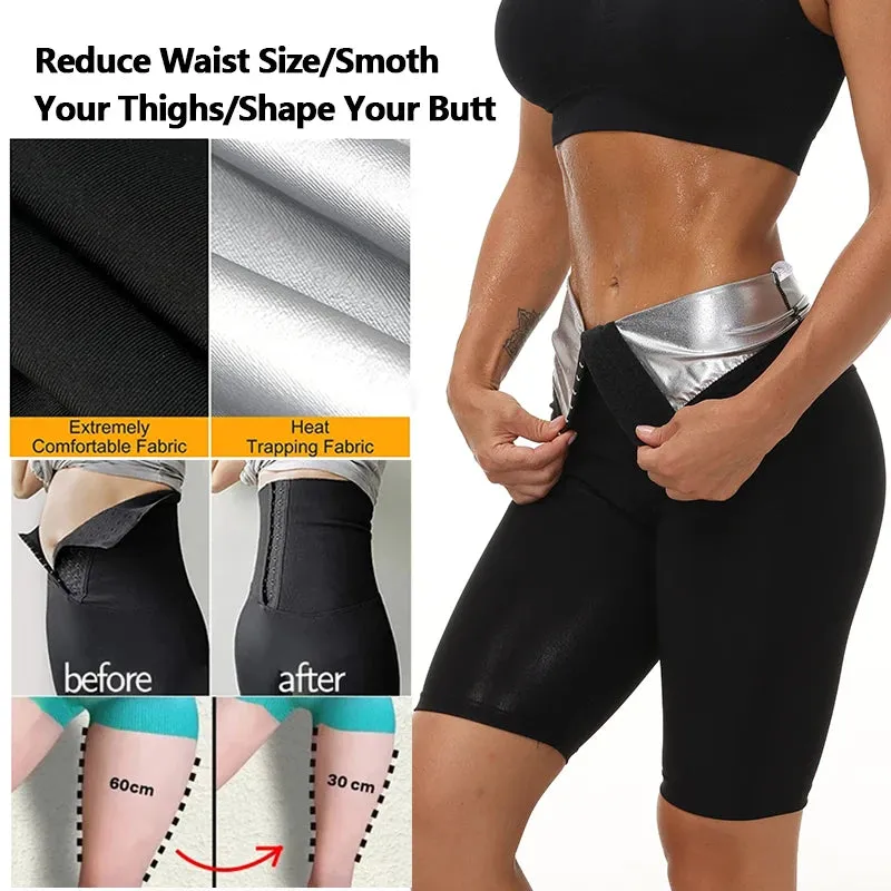 Sweat Sauna Body Shaper Waist Trainer Pants | Workout Shorts Fat Burner | Summer Weight Loss Shapewear