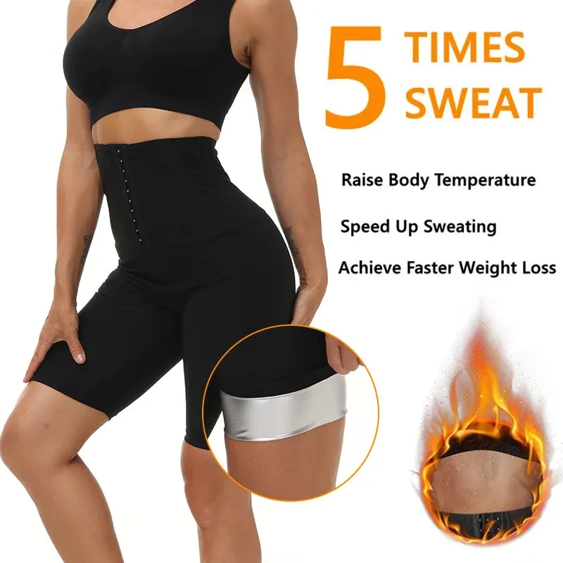 Sweat Sauna Body Shaper Waist Trainer Pants | Workout Shorts Fat Burner | Summer Weight Loss Shapewear