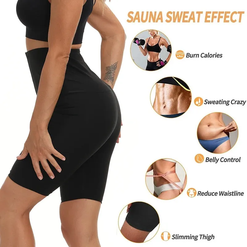 Sweat Sauna Body Shaper Waist Trainer Pants | Workout Shorts Fat Burner | Summer Weight Loss Shapewear