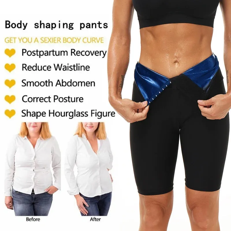 Sweat Sauna Body Shaper Waist Trainer Pants | Workout Shorts Fat Burner | Summer Weight Loss Shapewear