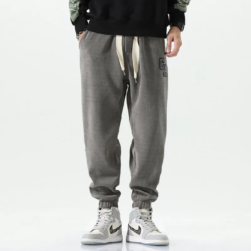 Tapered Loose Fit Patchwork Versatile Elasticity Sweatpant