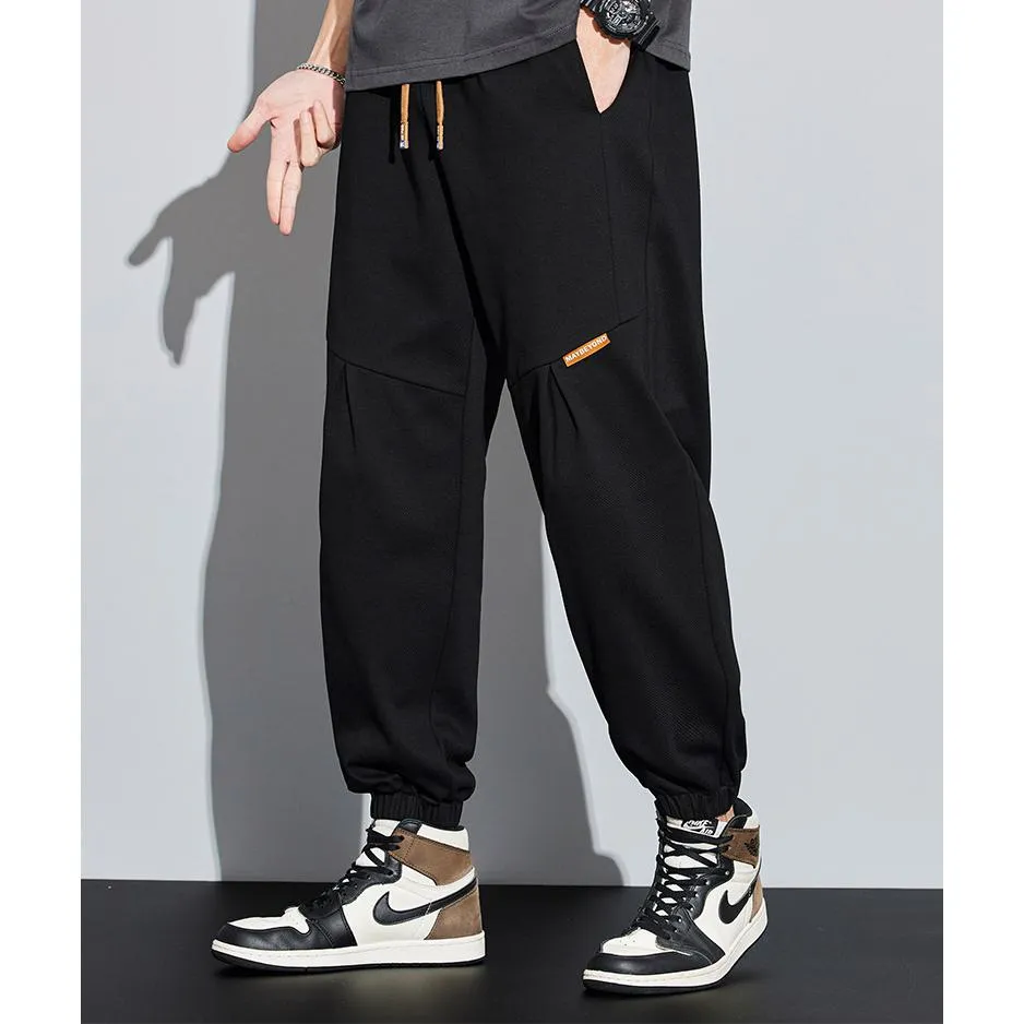 Tapered Loose Fit Patchwork Versatile Sweatpant