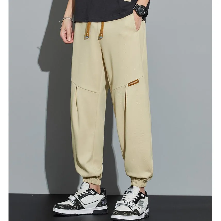 Tapered Loose Fit Patchwork Versatile Sweatpant