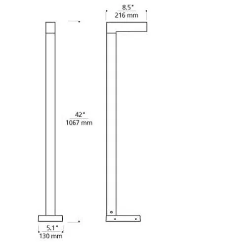 Tech Lighting 700OBSTR Strut 42 Outdoor Bollard