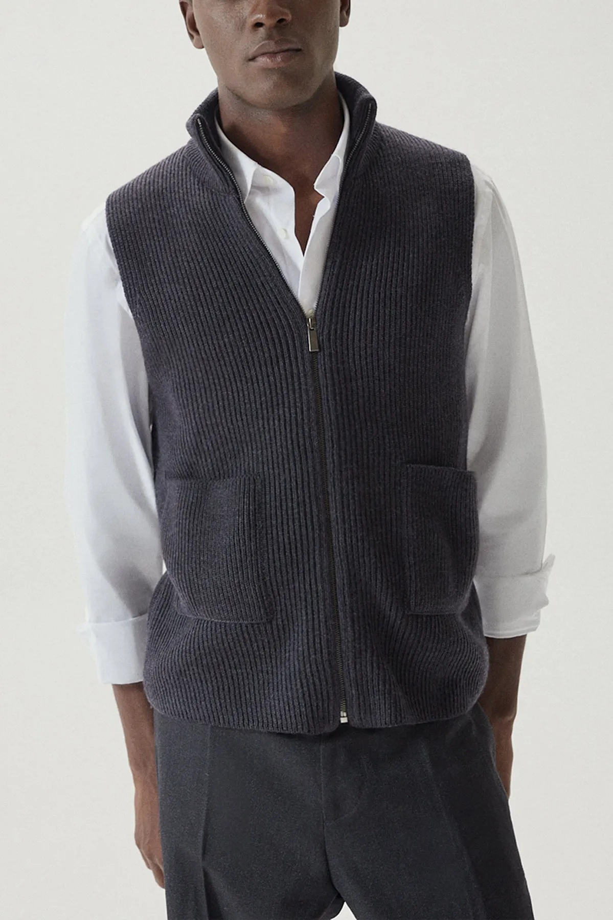 The Merino Wool Zipped Vest - Imperfect Version