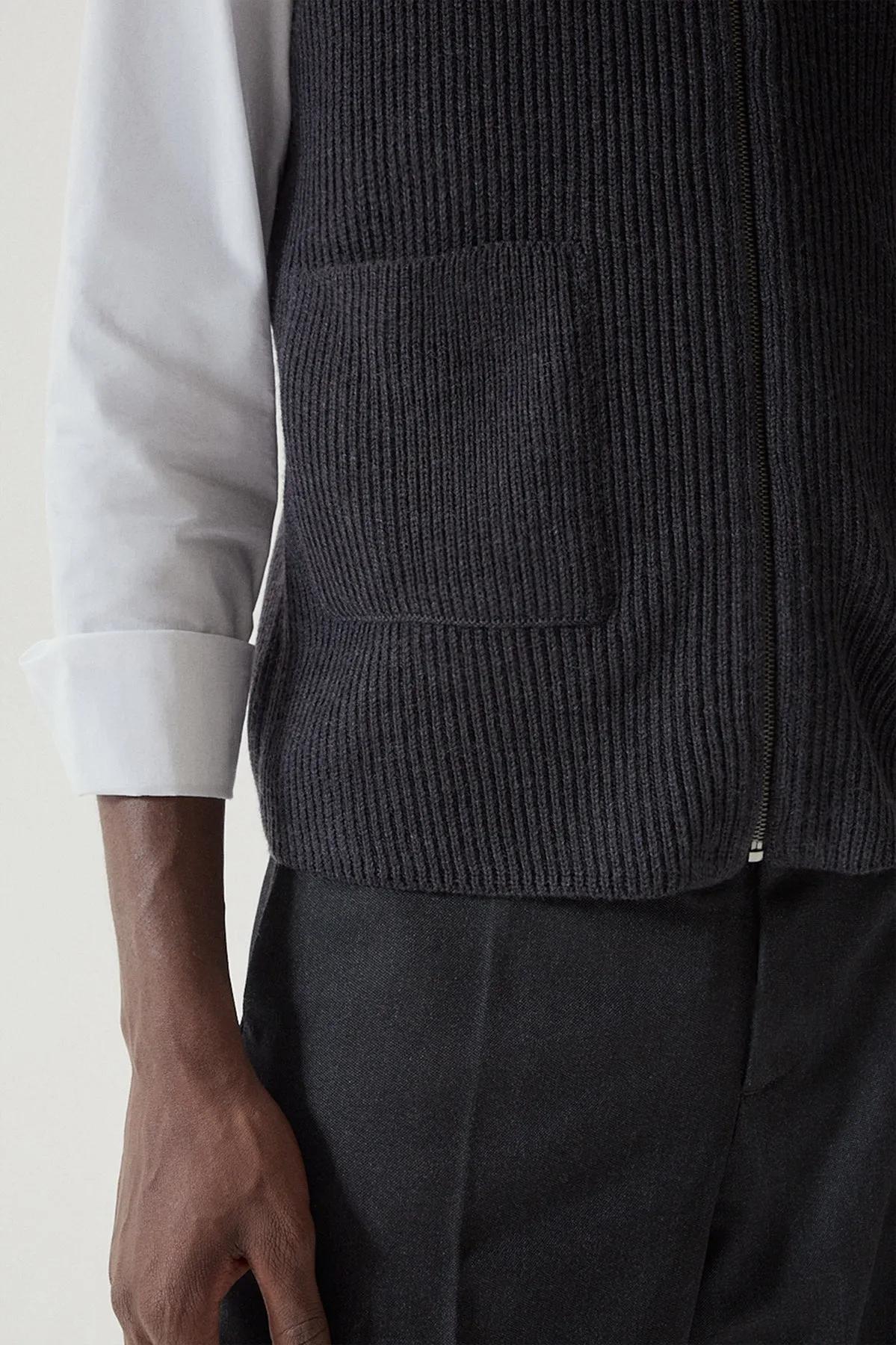 The Merino Wool Zipped Vest - Imperfect Version