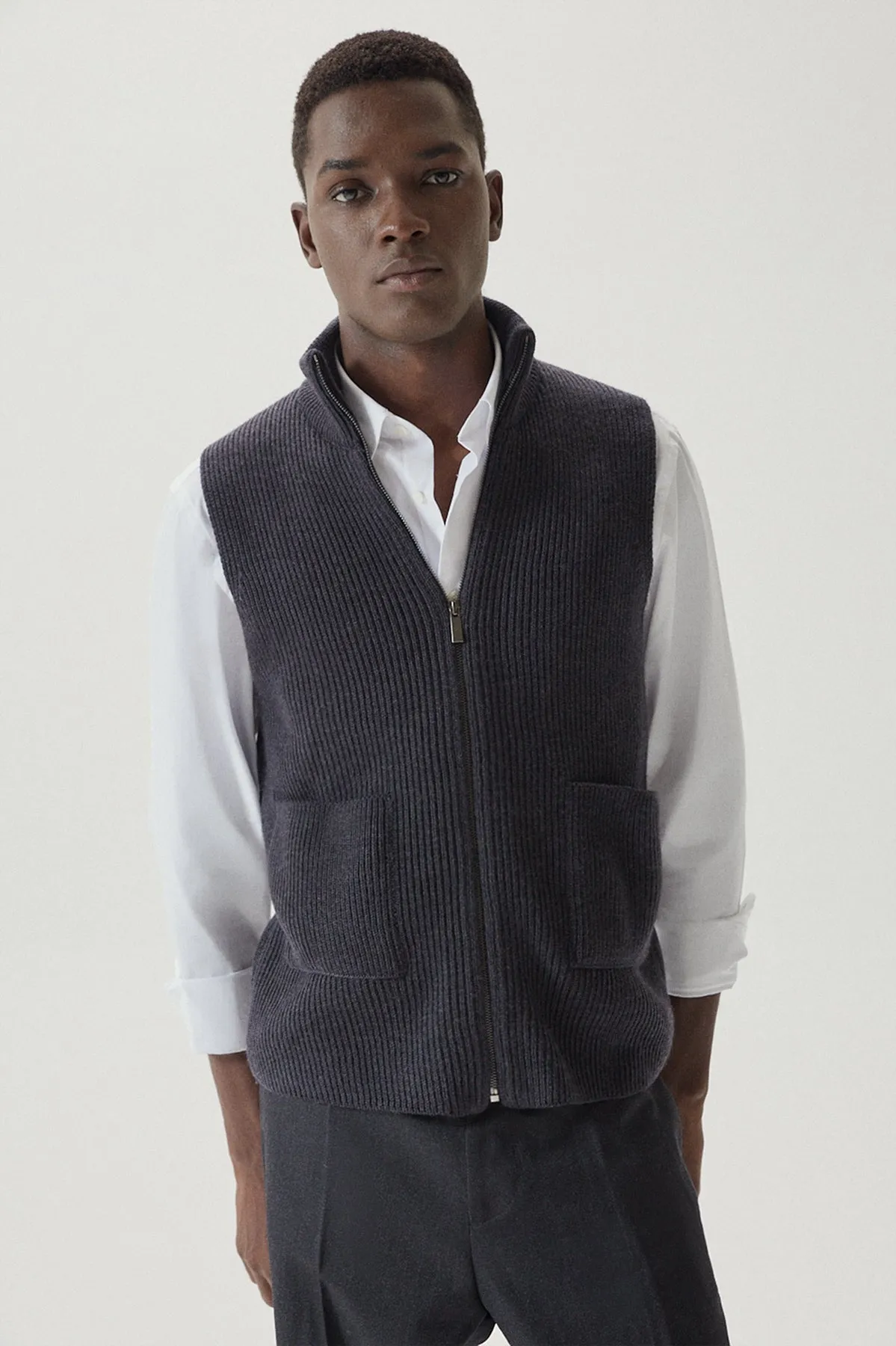 The Merino Wool Zipped Vest