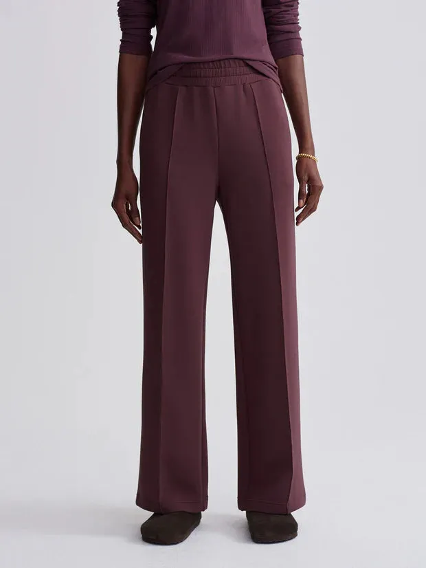 The Wide Leg Pant 30" in Deep Mahogany